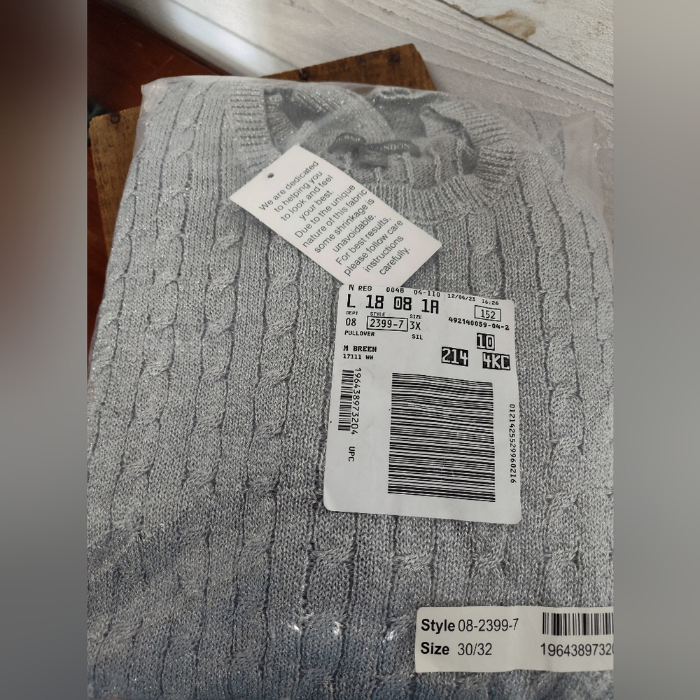 Jessica London silver sweater
